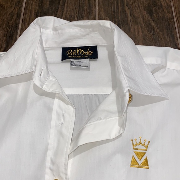 Bob Mackie button up white blouse - Picture 4 of 7
